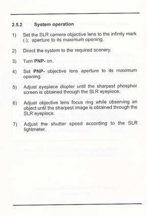 Night Vision PNP Operators Manual