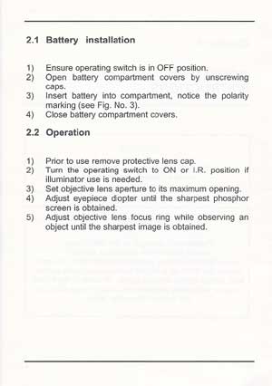 Night Vision PNP Operators Manual